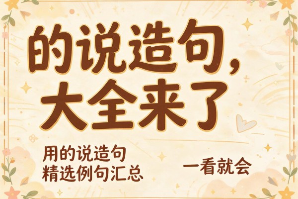 的说造句大全来了 用的说造句精选例句汇总一看就会