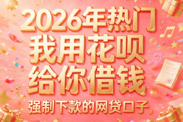 2026年热门我用花呗给你借钱,强制下款的网贷口子