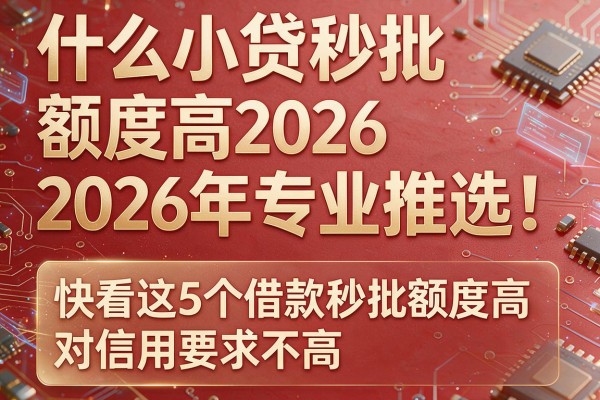 什么小贷秒批额度高2026年专业推选!快看这5个借款秒批额度高对信用要求不高app