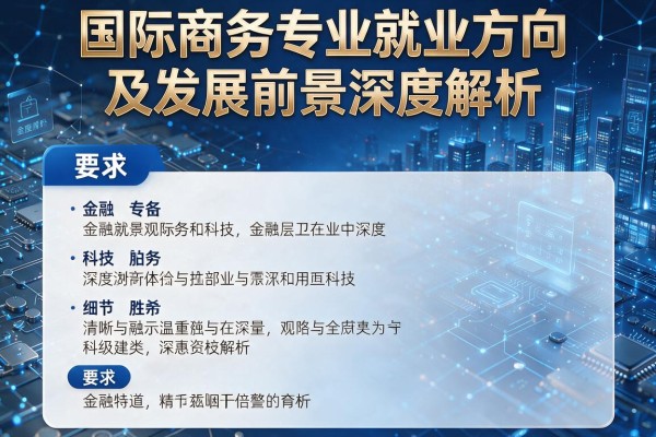 国际商务专业就业方向及发展前景深度解析
