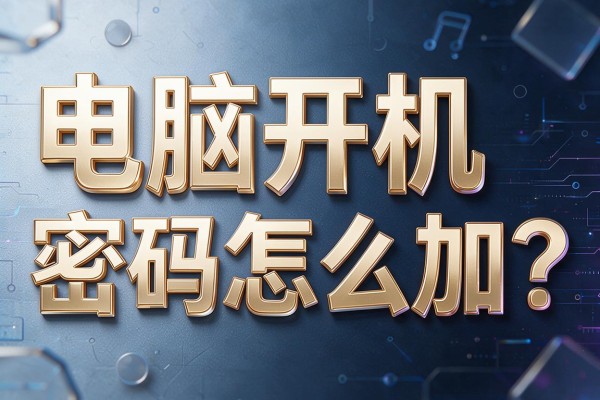 电脑开机密码怎么加？