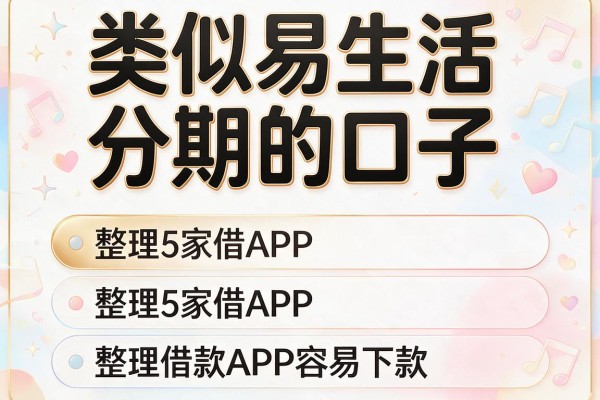 类似易生活分期的口子，整理5家借款APP容易下款
