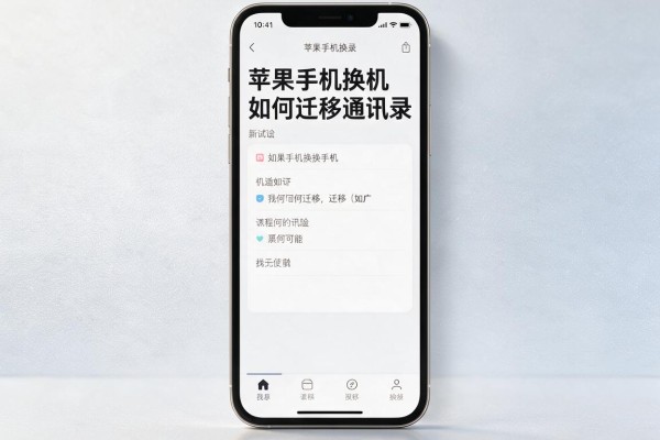 苹果手机换机如何迁移通讯录