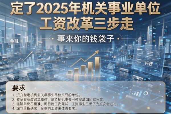 定了2025年机关事业单位工资改革三步走,事关你的钱袋子
