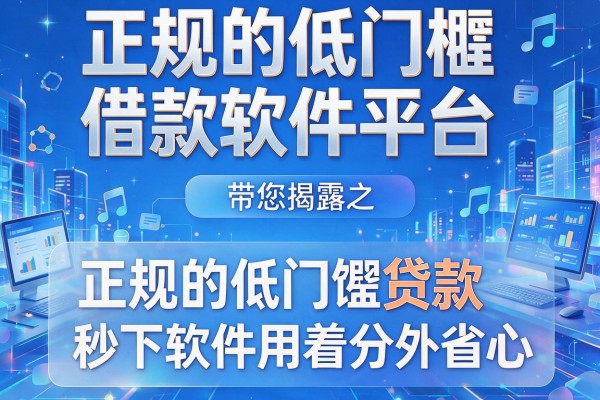 正规的低门槛借款软件平台,带您揭露这五个正规的低门槛贷款秒下软件用着分外省心