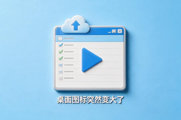 桌面图标突然变大了怎么办