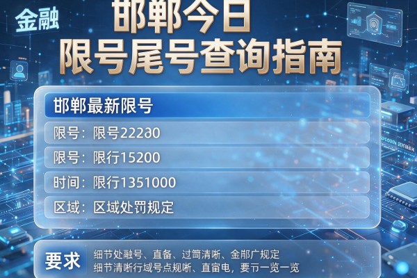 邯郸今日限号尾号查询指南,邯郸最新限号限行时间区域处罚规定一览