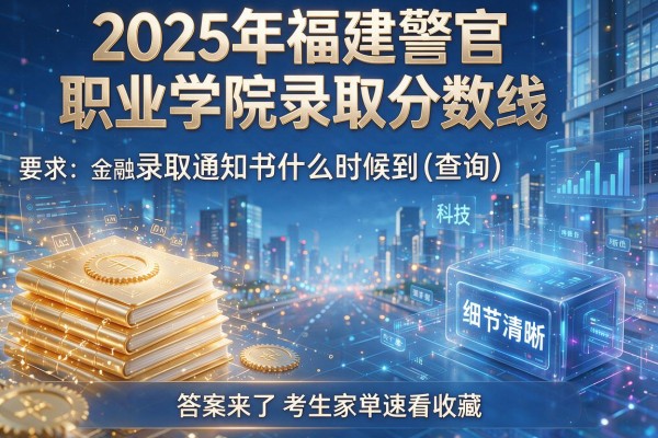 2025年福建警官职业学院录取分数线及录取通知书什么时候到(查询)答案来了考生家长速看收藏