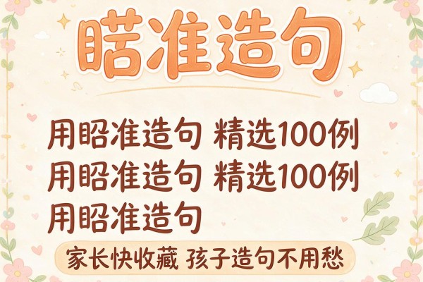 瞄准造句-用瞄准造句精选100例家长快收藏孩子造句不用愁
