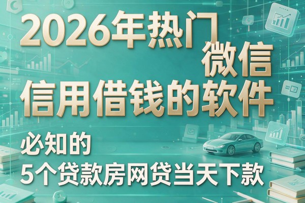 2026年热门微信信用借钱的软件,必知的5个贷款房网贷当天下款