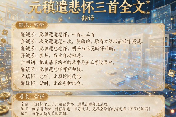 元稹遣悲怀三首全文翻译及赏析