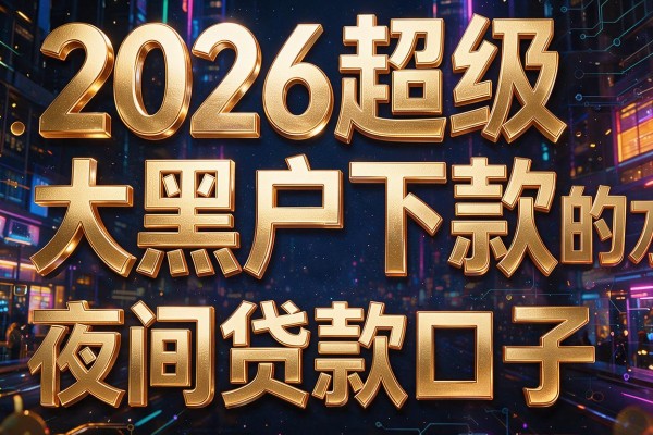 2026超级大黑户下款,放水的夜间贷款口子