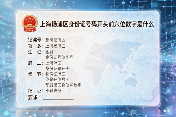 上海杨浦区身份证号码开头前六位数字是什么