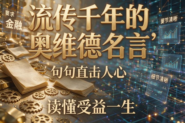 流传千年的奥维德名言,句句直击人心,读懂受益一生