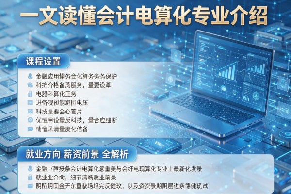一文读懂会计电算化专业介绍:课程设置、就业方向与薪资前景全解析