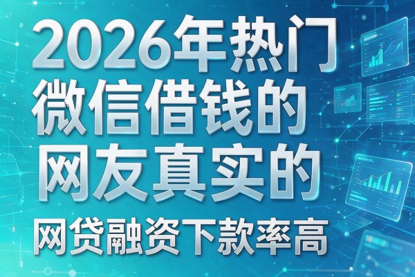 2026年热门微信借钱的网友真实的，网贷融资下款率高