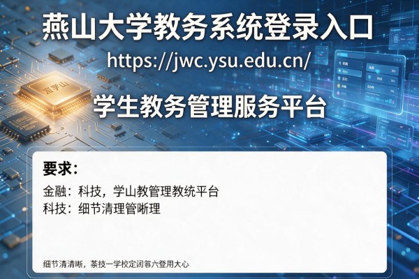 燕山大学教务系统登录入口:https://jwc.ysu.edu.cn/ 学生教务管理服务平台