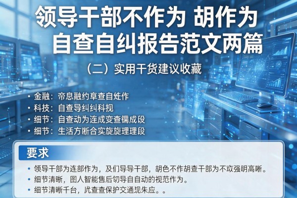领导干部不作为胡作为自查自纠报告范文两篇(二)实用干货建议收藏