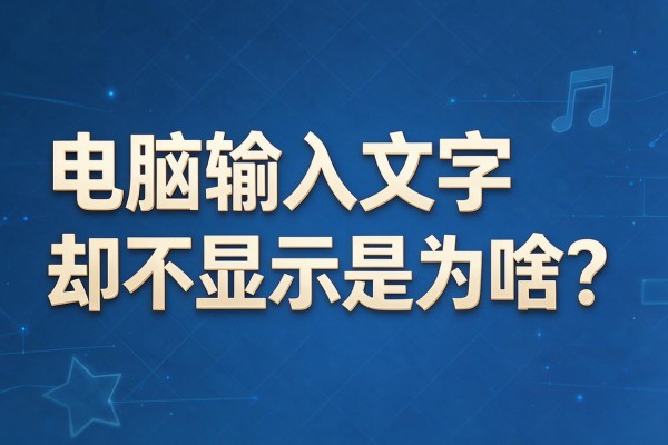 电脑输入文字却不显示是为啥?