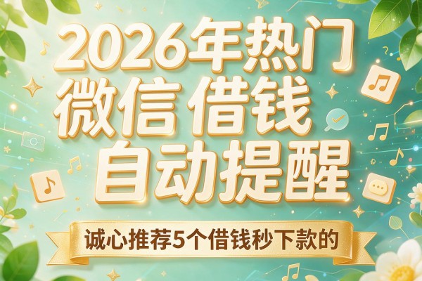 2026年热门微信借钱自动提醒,诚心推荐5个借钱秒下款的app