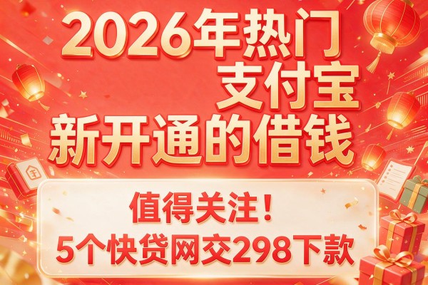 2026年热门支付宝新开通的借钱,值得关注的5个快贷网交298下款