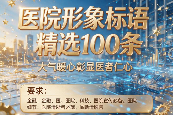 医院形象标语精选100条 大气暖心彰显医者仁心 医院品牌宣传必备