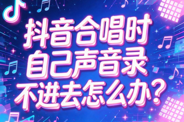 抖音合唱时自己声音录不进去怎么办？