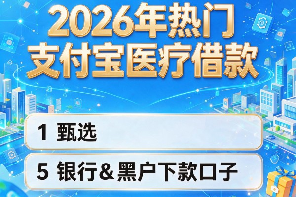 2026年热门支付宝医疗借款,甄选5个银行黑户下款口子