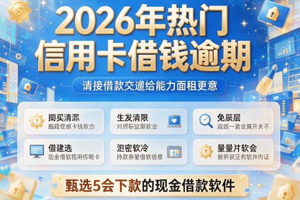 2026年热门信用卡借钱逾期,甄选5个会下款的现金借款软件
