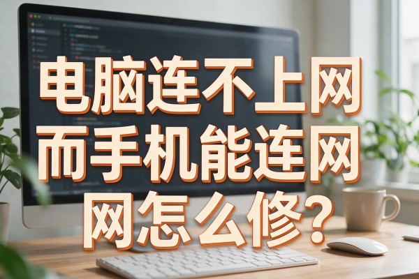 电脑连不上网而手机能连网怎么修?