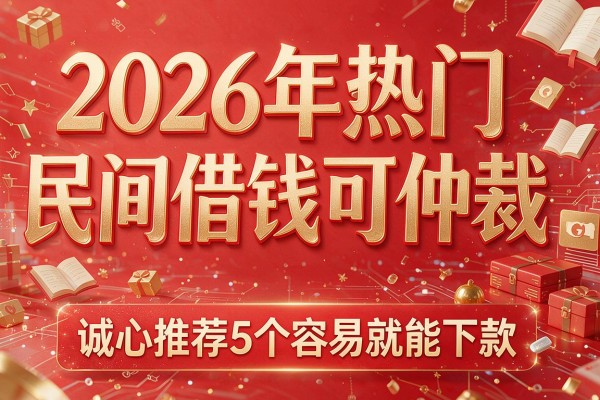 2026年热门民间借钱可仲裁,诚心推荐5个容易就能下款的app