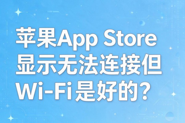苹果App Store显示无法连接但WiFi是好的?