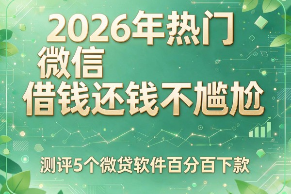 2026年热门微信借钱还钱不尴尬,测评5个微贷软件百分百下款