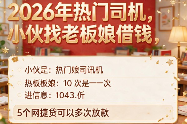 2026年热门司机小伙找老板娘借钱,详细阐述5个网捷贷可以多次放款