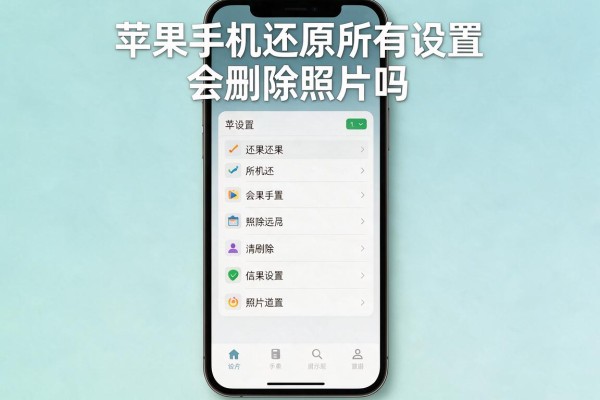 苹果手机还原所有设置会删除照片吗
