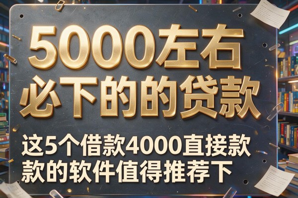 5000左右必下的的贷款，这5个借款4000直接放款的软件值得推荐下