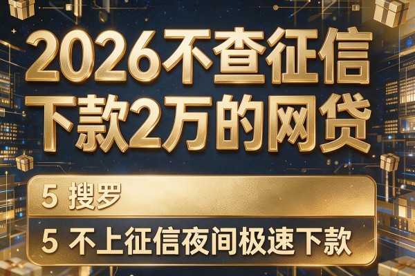 2026不查征信下款2万的网贷,搜罗5个不上征信夜间极速下款
