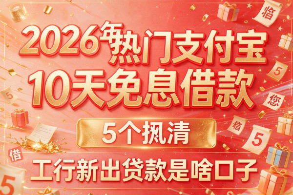 2026年热门支付宝10天免息借款，为您捋清5个工行新出贷款是啥口子