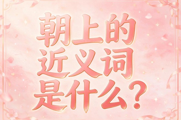 朝上的近义词是什么？这几个词竟然很多人都不知道