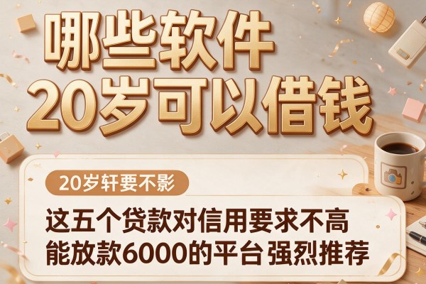 哪些软件20岁可以借钱，这五个贷款对信用要求不高能放款6000的平台强烈推荐