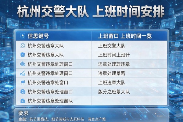 杭州交警大队上班时间安排,杭州交警违章处理窗口上班时间一览