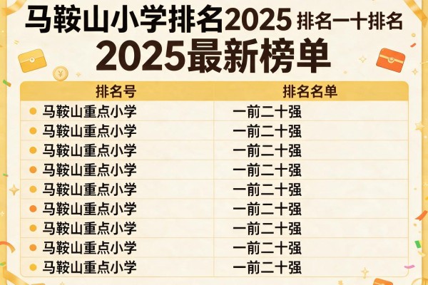 马鞍山小学排名2025最新榜单,马鞍山重点小学排名前二十强名单