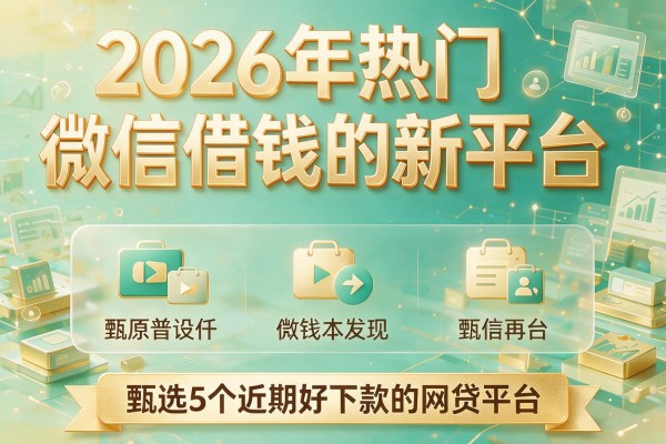 2026年热门微信借钱的新平台,甄选5个近期好下款的网贷平台