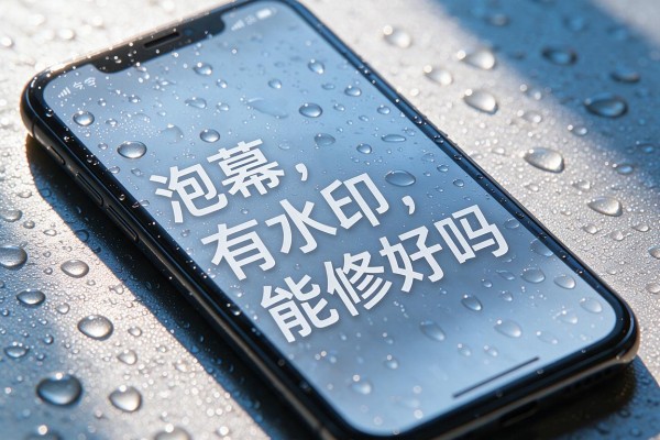 手机泡水后屏幕有水印能修好吗