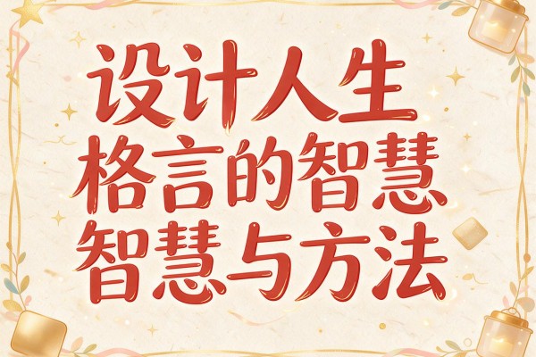 设计人生格言的智慧与方法