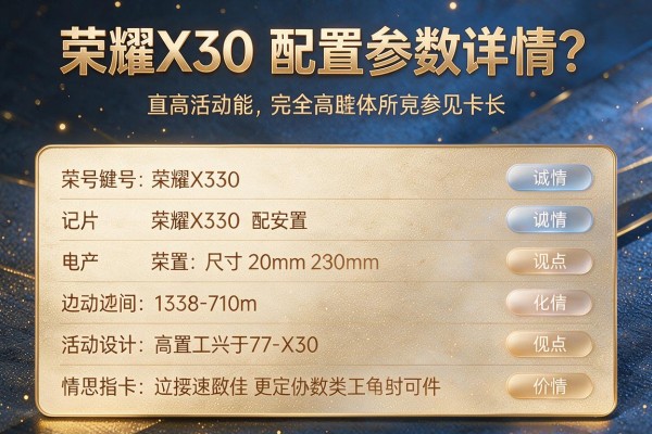 荣耀X30配置参数详情?