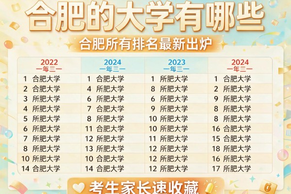 合肥的大学有哪些 合肥所有大学名单排名最新出炉 考生家长速收藏
