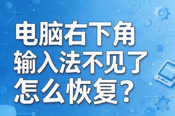 电脑右下角输入法不见了怎么恢复?