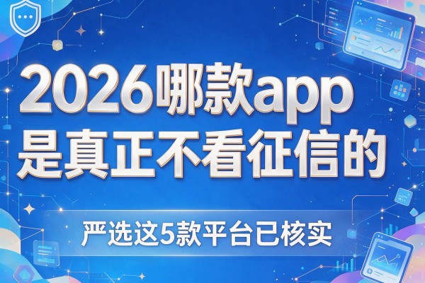 2026哪款app是真正不看征信的,严选这5款平台已核实