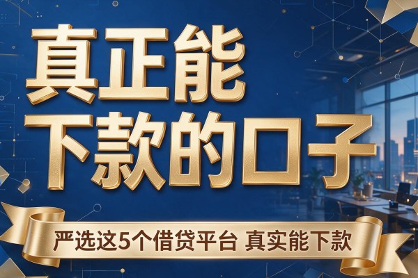 真正能下款的口子，严选这5个借贷平台真实能下款